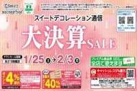 今週のチラシをＷＥＢに掲載しました（スイートデコレーション「新春バーゲン開催！！」）